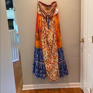 NWT Free People strapless maxi dress L